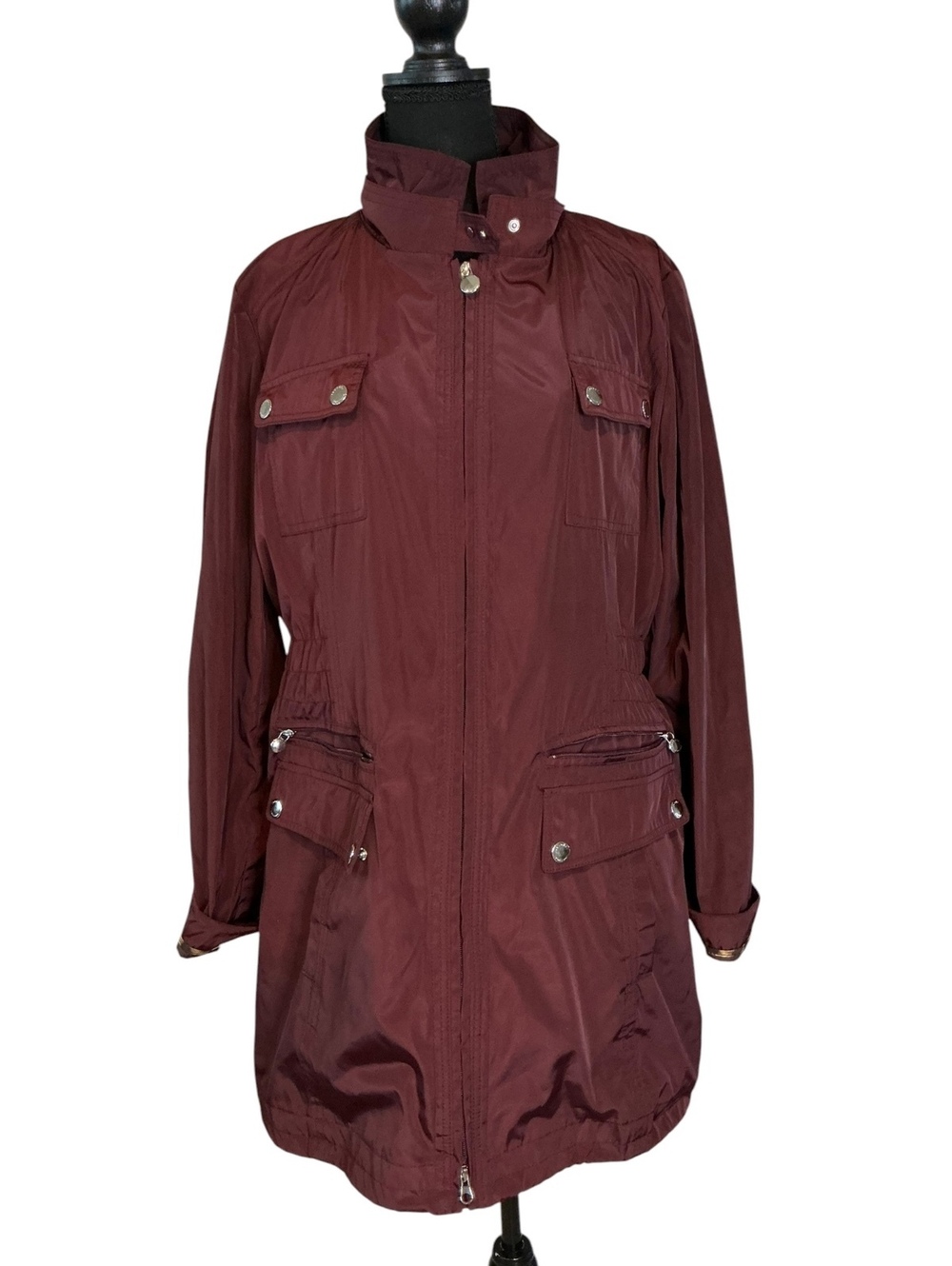 Laundry by Shelli Segal Burgundy Polyester Jacket XL